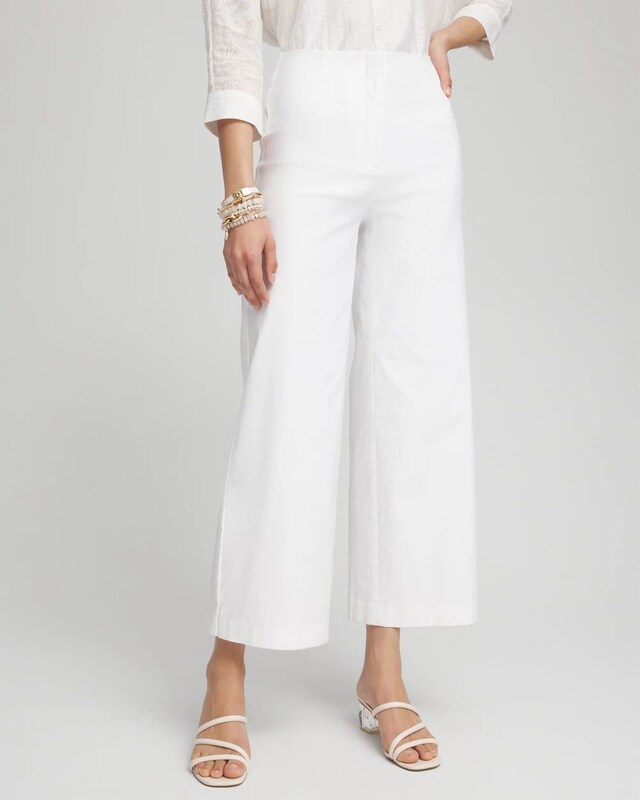 Black Label Wide Leg Cropped Pants